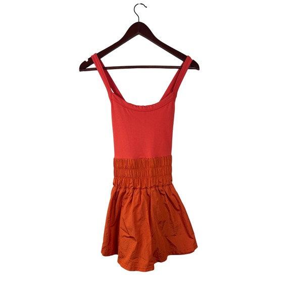 Free People Movement Way Home Skortsie S Orange Morning Burst Dress Athletic - Picture 5 of 16
